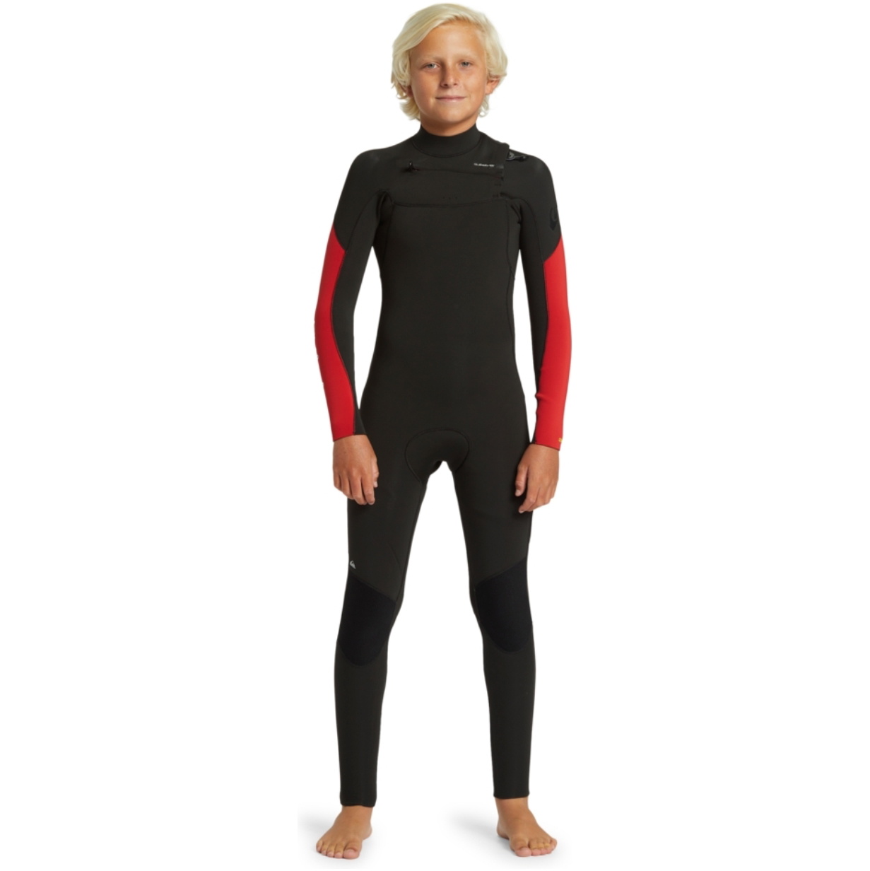 2025 Quiksilver Junior Everyday Sessions 4/3mm Chest Zip Wetsuit EQBW103106 - High Risk Red